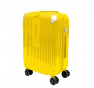 Trolley giallo espandibile con ruote in policarbonato