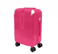 Trolley rosa espandibile con ruote in policarbonato