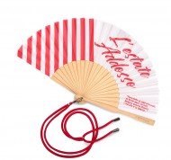 Ventaglio rosso in legno e poliestere Summer Mood