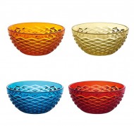 Set 4 coppette Pop Summer in plastica colorata