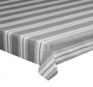 Tovaglia di cotone a righe grigia per 4 persone linea Natural Love
