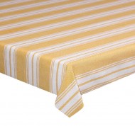 Tovaglia di cotone a righe gialla per 4 persone linea Natural Love