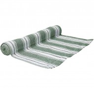 Runner di cotone a righe verde linea Natural Love