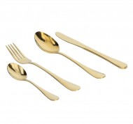 Servizio 24 posate in acciaio inox color oro linea Antony Golden