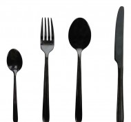Servizio 24 posate in acciaio inox color nero linea Antony Uber