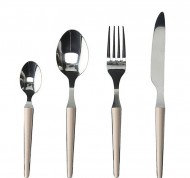 Servizio 24 posate in acciaio inox crema linea Zen