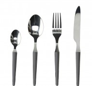 Servizio 24 posate in acciaio inox antracite linea Zen
