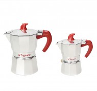 Set 2 moke in alluminio linea Coffee Time Red
