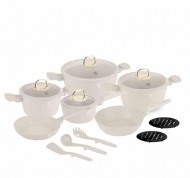 Batteria pentole da 15 pezzi in alluminio forgiato collezione Sahara