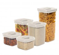 Set 5 contenitori in plastica con coperchio ermetico collezione Sahara