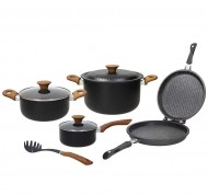 Batteria pentole Cooking Pasta in alluminio da 8 pezzi