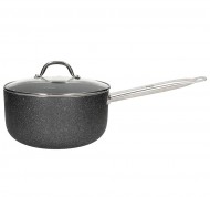 Casseruola con coperchio 18 cm in alluminio grigio linea Big Family