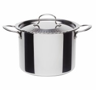 Pasta pot con coperchio forato 22 cm in acciaio inox linea Vanitosa