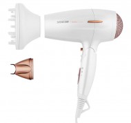 Asciugacapelli pieghevole da 2000W con concentratore e diffusore