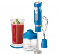 Frullatore a immersione azzurro con accessori da 1000W