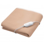 Coperta elettrica beige per letto singolo con 2 livelli di temperatura + telecomando