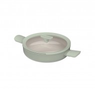Tegame 2 manici antiaderente con coperchio Balance Sage cm 26