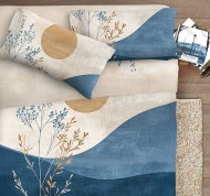 Parure lenzuola matrimoniale fotografico Fine-Art Onda in puro cotone