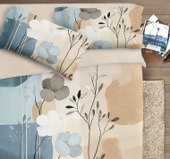 Parure copripiumino matrimoniale fotografico Fine Art Fresia in puro cotone