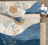 Parure copripiumino matrimoniale fotografico Fine Art Onda in puro cotone