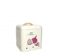 Barattolo per cipolla in metallo avorio