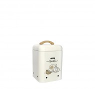 Barattolo per aglio in metallo avorio