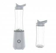 Frullatore elettrico Iridea grigio perla con 2 bicchieri graduati da 600 ml