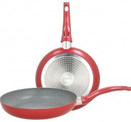 Set 2 padelle Rock in Red in alluminio stampato rosso