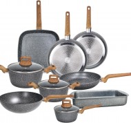 Batteria Wild Stone in alluminio forgiato grigio da 12 pezzi