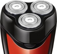 Rasoio elettrico con testine rotanti e indicatore di ricarica a LED
