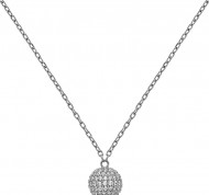Collana con ciondolo tondo con cristalli